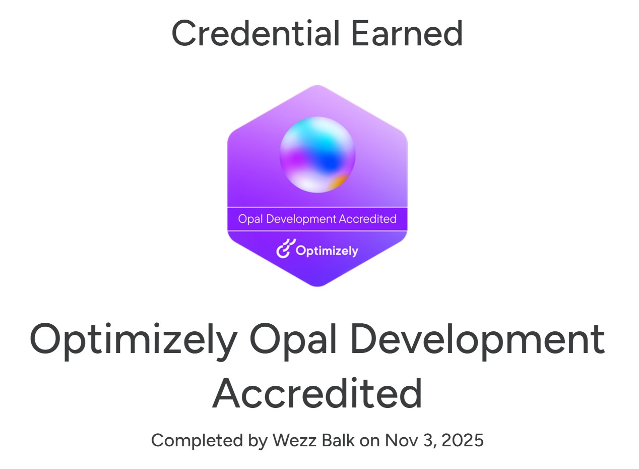 Optimizely Opal Development Accredited